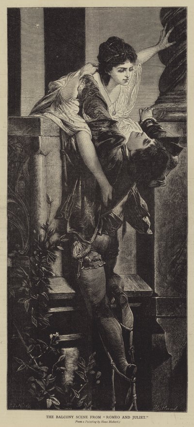 The Balcony Scene from Romeo and Juliet by Hans Makart
